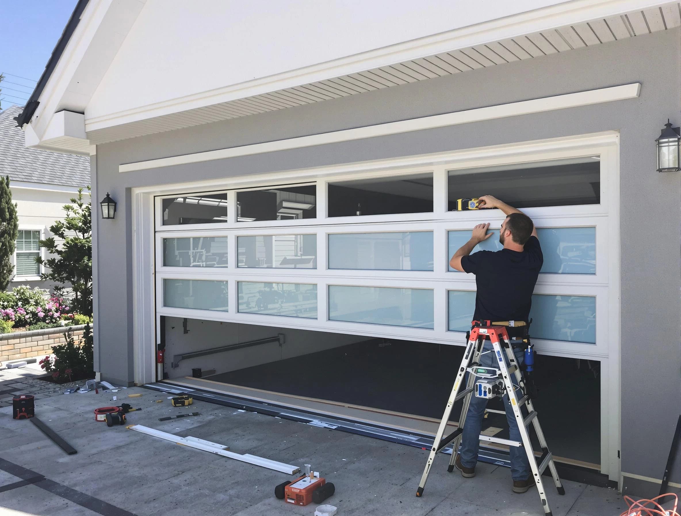 Piscataway Garage Door Repair team performing garage door replacement in Piscataway