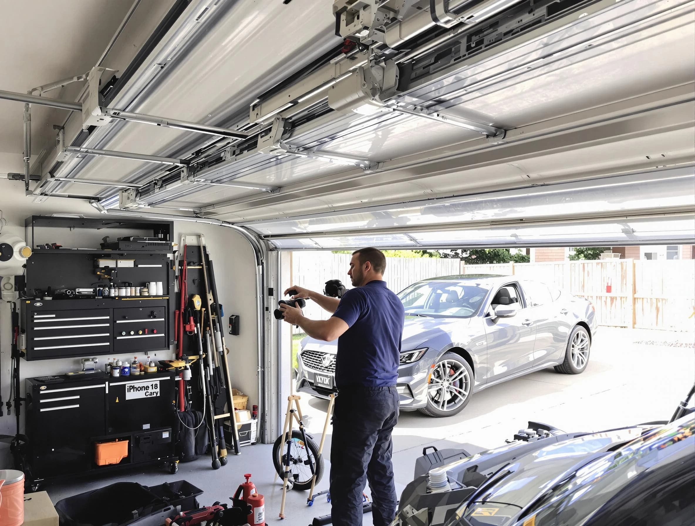 Piscataway Garage Door Repair technician fixing noisy garage door in Piscataway