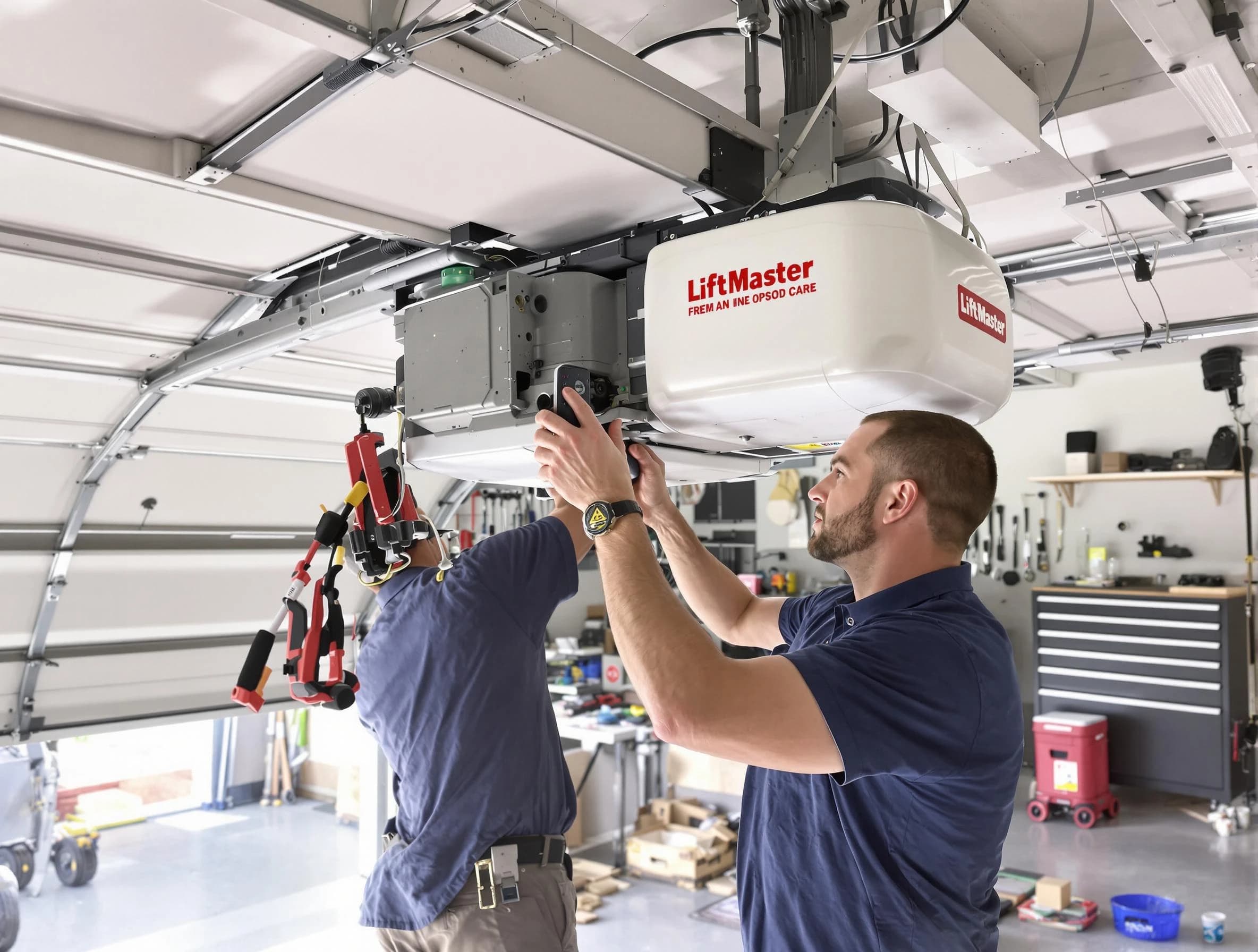 Piscataway Garage Door Repair technician performing advanced diagnostics on garage opener in Piscataway