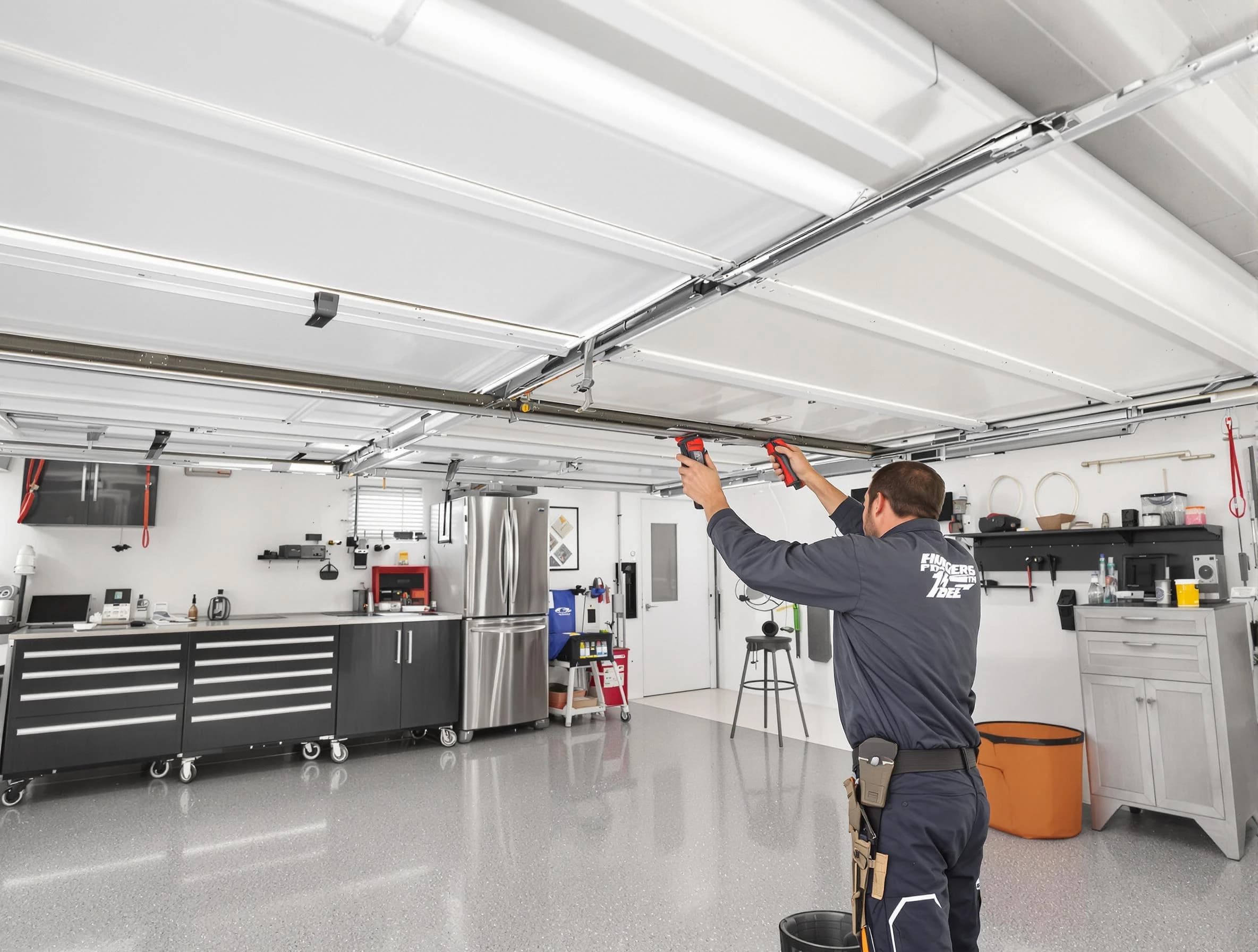 Overhead garage door repair service by Piscataway Garage Door Repair in Piscataway