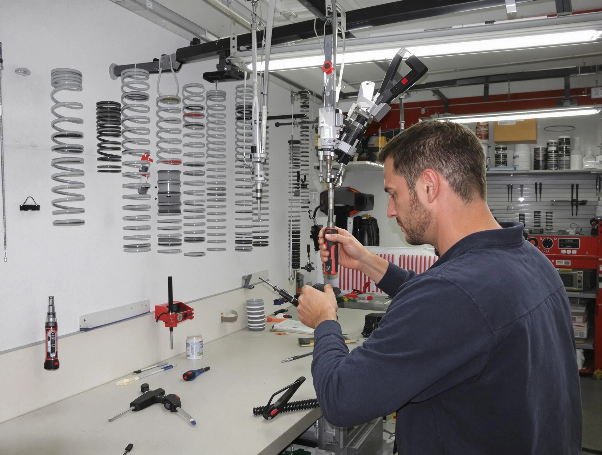 Piscataway Garage Door Repair safety certified technician performing precision spring replacement in Piscataway