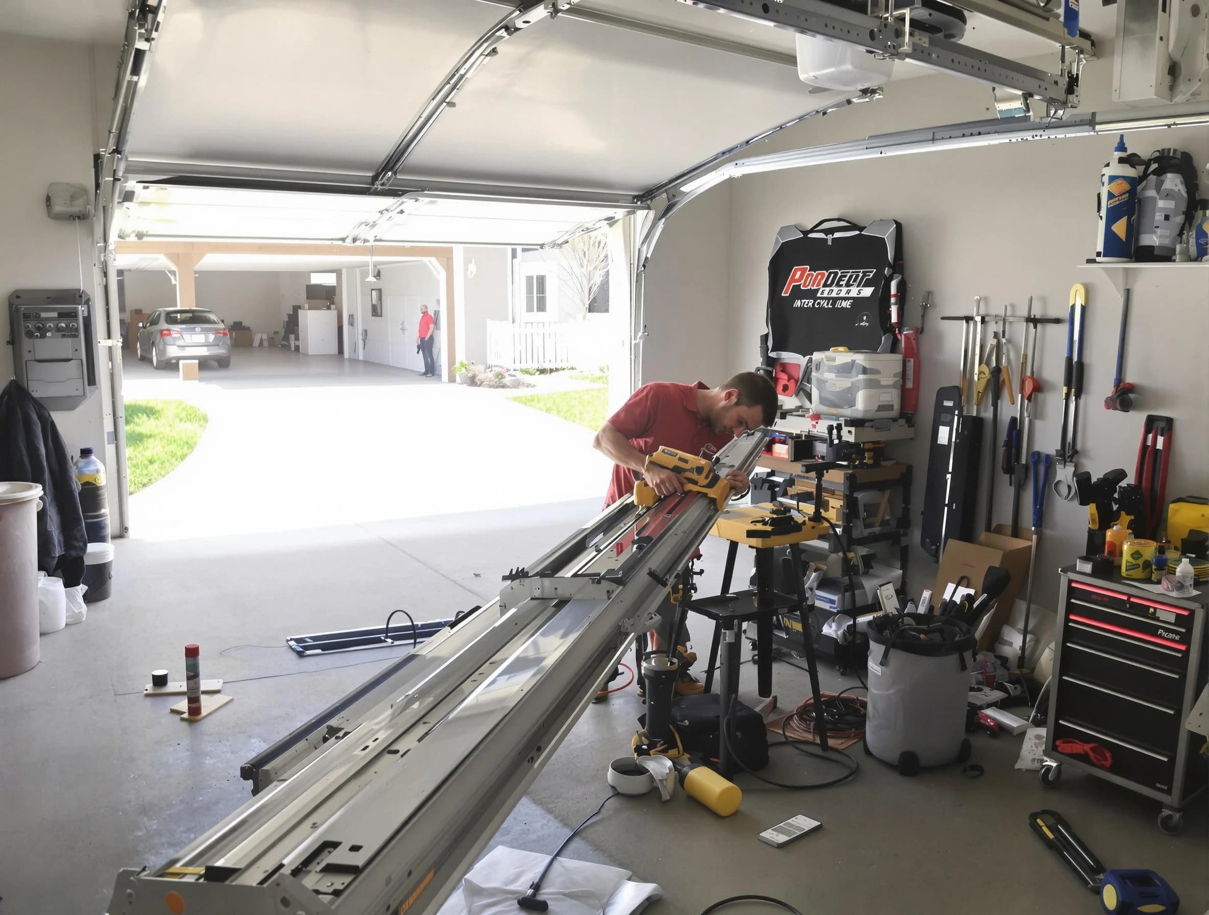 Piscataway Garage Door Repair expert performing track repair in Piscataway